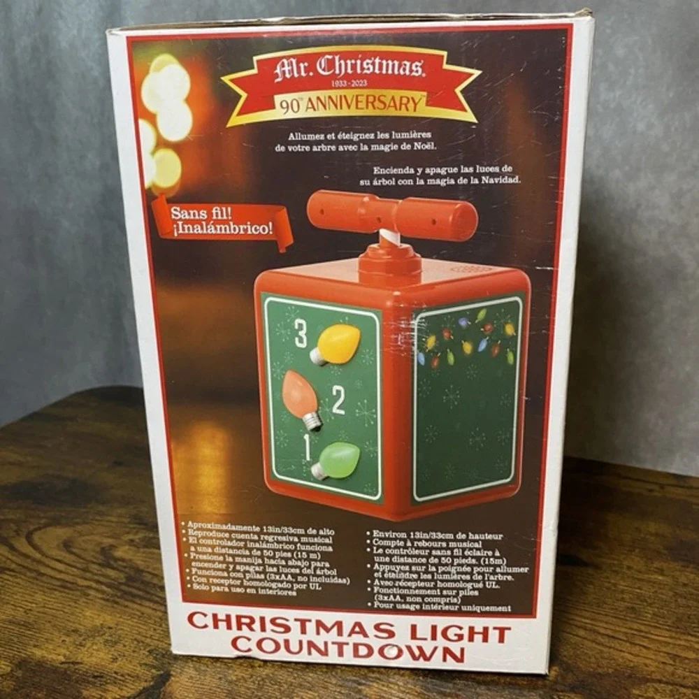 Mr. Christmas Christmas Light Countdown-Turn Tree‎ Lights On/Off With Music New